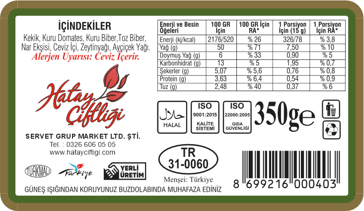 Kekik Salatası 350Gr