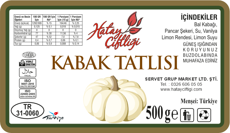 Kıtır Kabak Tatlısı 500g 500Gr