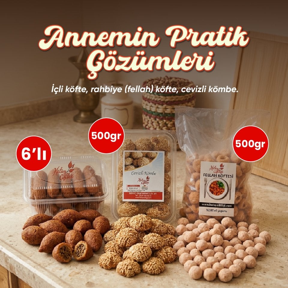 EFSANE ÜÇLÜ ! I İçli Köfte - Rahbiye (Fellah) Köfte - Cevizli Kömbe