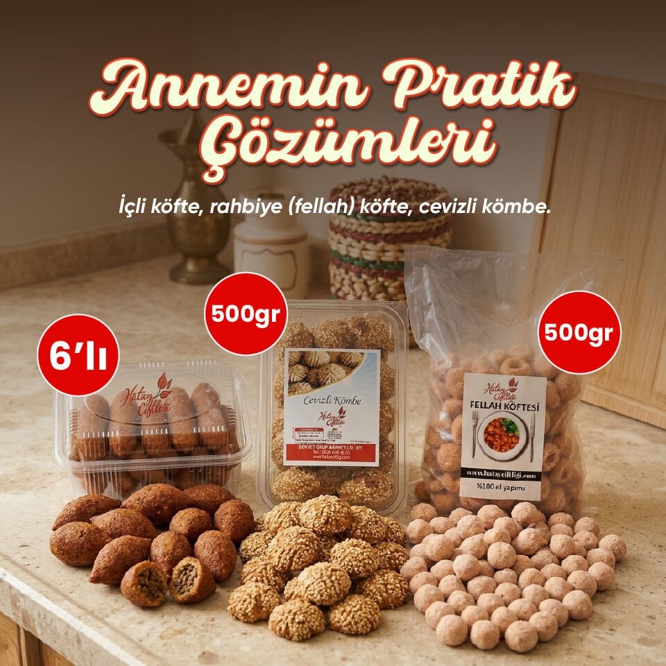 EFSANE ÜÇLÜ ! I İçli Köfte - Rahbiye (Fellah) Köfte - Cevizli Kömbe