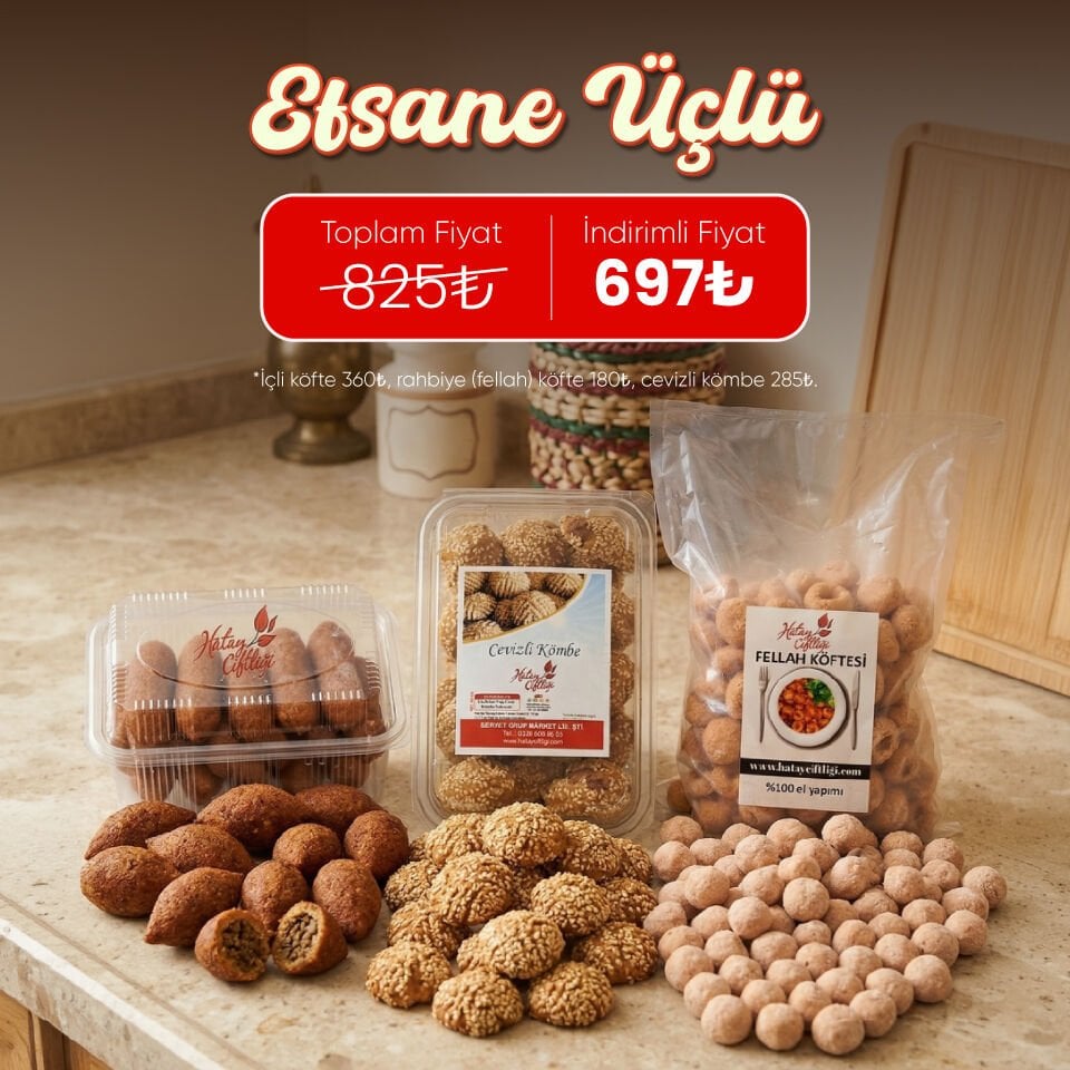 EFSANE ÜÇLÜ ! I İçli Köfte - Rahbiye (Fellah) Köfte - Cevizli Kömbe